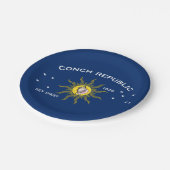 コンチ共和国国旗の鍵西フロリダ ペーパープレート (アングル)