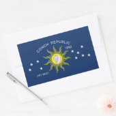 コンチ共和国国旗 長方形シール (封筒)