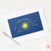 コンチ共和国国旗 長方形シール (封筒)