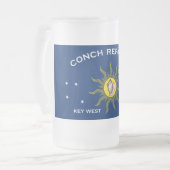 コンチ共和国旗 フロストグラスビールジョッキ (正面左)