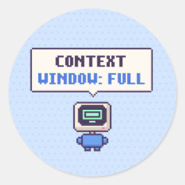 コンテキストウィンドウ: フル ファニーAIピクセルステッカー ラウンドシール