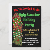 コンテスト付き醜いセーターパーティの招待状 招待状 (正面)