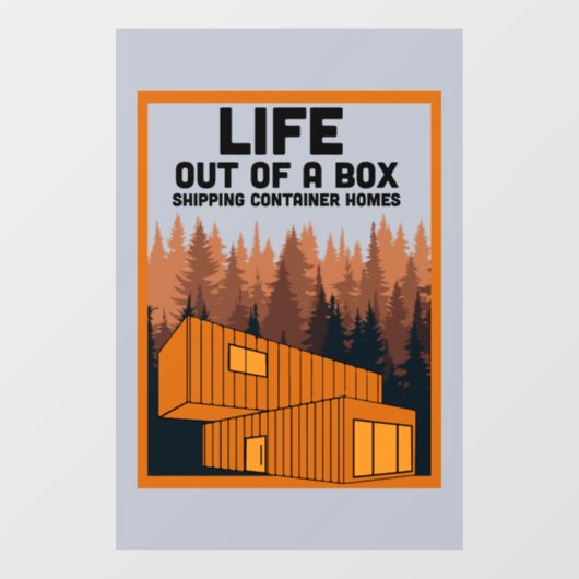 コンテナハウス生活 ウィンドウサイン (シート)