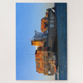 コンテナ船とタグ: MSC上海 ジグソーパズル (縦)