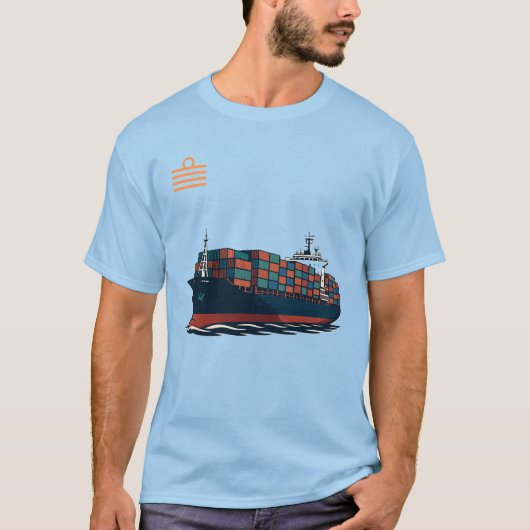 コンテナ船のすべての船長 Tシャツ (正面)
