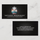 コンテナ船 | 物流の配送 名刺 (正面/裏面)