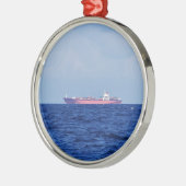 コンテナ船(赤) メタルオーナメント (左)