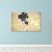 コンテナ配送システムのバンドル落下傘 キャンバスプリント (インサイチュ (ウッドフロア))