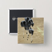 コンテナ配送システムのバンドル落下傘 缶バッジ (正面&裏面)