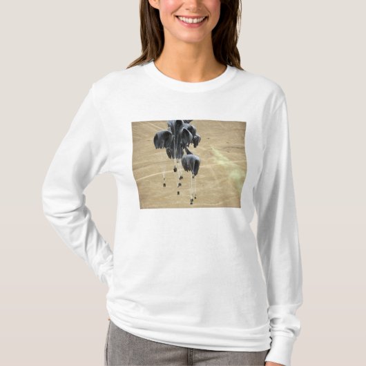 コンテナ配送システムのバンドル落下傘 Tシャツ (正面)