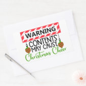 コンテンツが原因で応援 長方形シール (封筒)