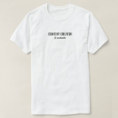 コンテンツクリエイター + あなたのソーシャルメディア名 Tシャツ (デザイン正面)