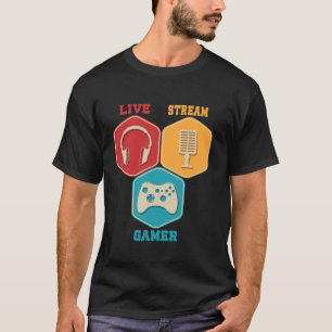 コンテンツクリエータオンラインゲームビデオゲームライブストリーム Tシャツ