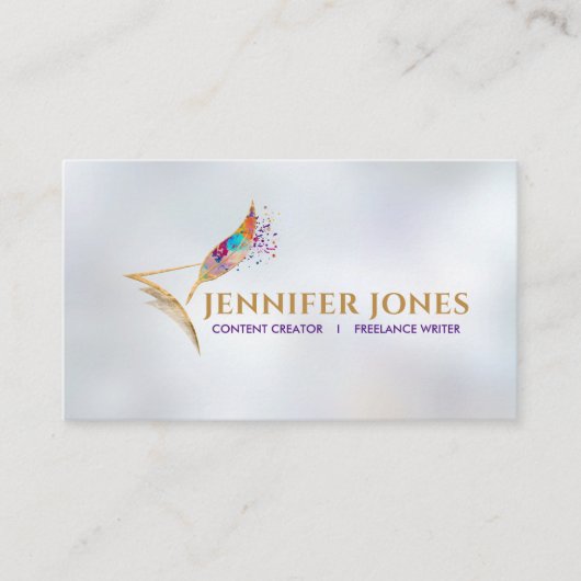 コンテンツクリエーター – Copywriter – フリーランスのライター 名刺 (正面)