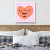 コンテンツハート – 口ひげ付き キャンバスプリント (インサイチュ (寝室))