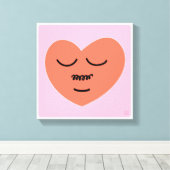 コンテンツハート – 口ひげ付き キャンバスプリント (インサイチュ (ウッドフロア))