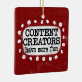 コンテンツ作成者により多くのおもしろいオーナメント セラミックオーナメント (右)