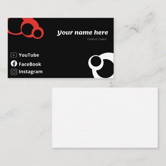 コンテンツ作成者 名刺 (正面/裏面)