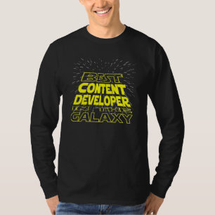 コンテンツ開発者カッコいい銀河系ジョブ Tシャツ