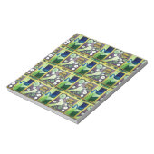 コンテンポラリーおもしろいモザイクアートプリントよくはしゃぐ- A ノートパッド (回転)