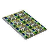 コンテンポラリーおもしろいモザイクアートプリントよくはしゃぐ- A ノートブック (右側)