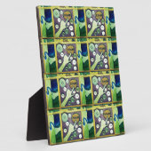 コンテンポラリーおもしろいモザイクアートプリントよくはしゃぐ- A フォトプラーク (側面)