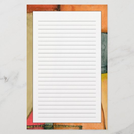 コンテンポラリーでカラフルで幾何学的な形 便箋 (正面)