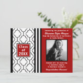 コンテンポラリーでシックな卒業の写真の発表1 案内状 (スタンド正面)