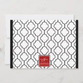 コンテンポラリーでシックな卒業の写真の発表1 案内状 (裏面)