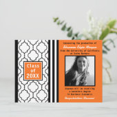 コンテンポラリーでシックな卒業の写真の発表5 案内状 (スタンド正面)