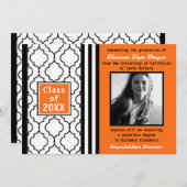 コンテンポラリーでシックな卒業の写真の発表5 案内状 (正面/裏面)