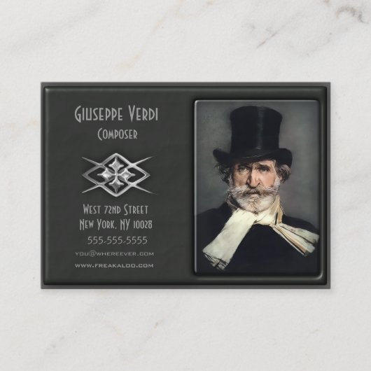 コンテンポラリーでデラックスでカスタムなプロフィールカード 名刺 (正面)