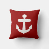 コンテンポラリーで赤いいかりの枕 クッション (裏面)