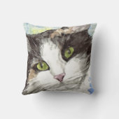 コンテンポラリーなさらさの猫好きのギフト クッション (裏面)