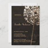 コンテンポラリーなタンポポはブライダルシャワーを望みます 招待状 (裏面)