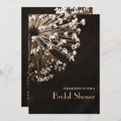 コンテンポラリーなタンポポはブライダルシャワーを望みます 招待状 (正面/裏面)