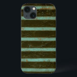 コンテンポラリーなターコイズの空気火格子 iPhone 13ケース<br><div class="desc">コンテンポラリーなターコイズの空気火格子はジェニファーGoldbergerによってこの仕事の主題行います。 錆の汚れはそれに井戸によって使用される感じを与える火格子で示します。 おもしろいのプリント、順序今日あなたの!</div>
