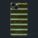 コンテンポラリーなターコイズの空気火格子 iPhone 13ケース<br><div class="desc">コンテンポラリーなターコイズの空気火格子はジェニファーGoldbergerによってこの仕事の主題行います。 錆の汚れはそれに井戸によって使用される感じを与える火格子で示します。 おもしろいのプリント、順序今日あなたの!</div>