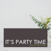 コンテンポラリーなパーティーの時間誕生日の招待状 招待状 (スタンド正面)