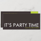 コンテンポラリーなパーティーの時間誕生日の招待状 招待状 (正面/裏面)