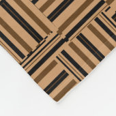 コンテンポラリーなブラウンおよび黒いフリースブランケット フリースブランケット (角)