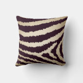 コンテンポラリーなブラウンによってぎざぎざに切られるシマウマのプリントの装飾用クッション クッション (裏面)