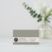 コンテンポラリーなモノグラムの名刺 名刺 (スタンド正面)