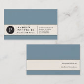 コンテンポラリーなモノグラムの名刺 名刺 (正面/裏面)