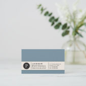 コンテンポラリーなモノグラムの名刺 名刺 (スタンド正面)