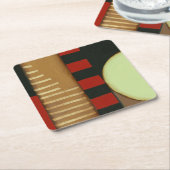 コンテンポラリーな中二階のスタイルによってパネルをはめられる絵画 スクエアペーパーコースター (アングル)