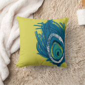 コンテンポラリーな孔雀の羽の枕スタイル1 クッション (ブランケット)