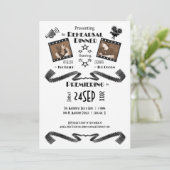 コンテンポラリーな映画ファンのリハーサルの夕食の招待状 招待状 (スタンド正面)