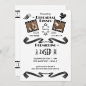 コンテンポラリーな映画ファンのリハーサルの夕食の招待状 招待状 (正面/裏面)