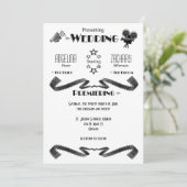 コンテンポラリーな映画ファンの結婚式招待状 招待状 (スタンド正面)